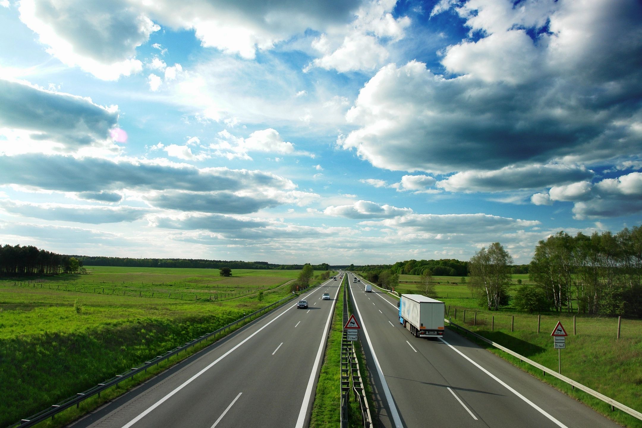 trucks on highway