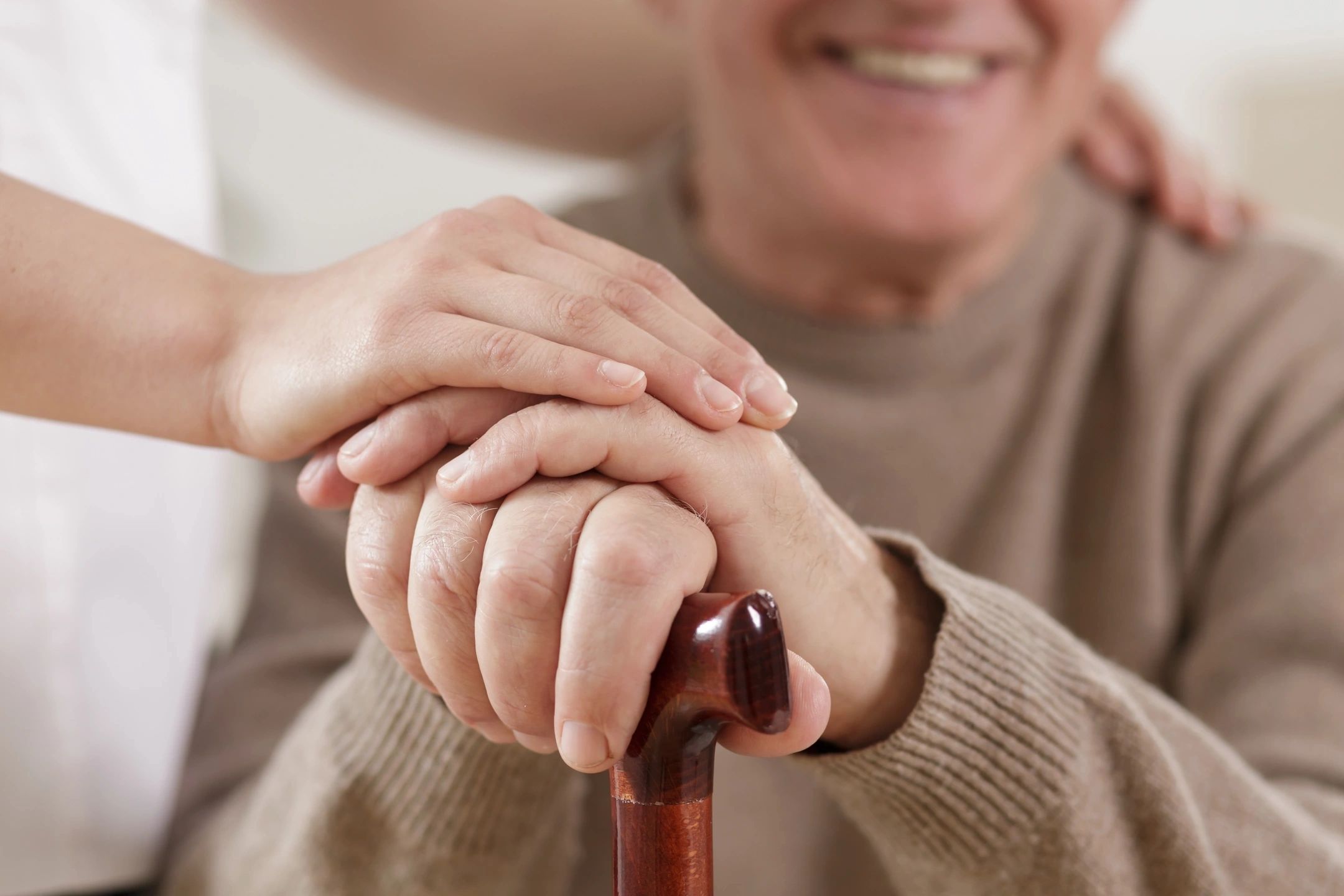 elder with cane