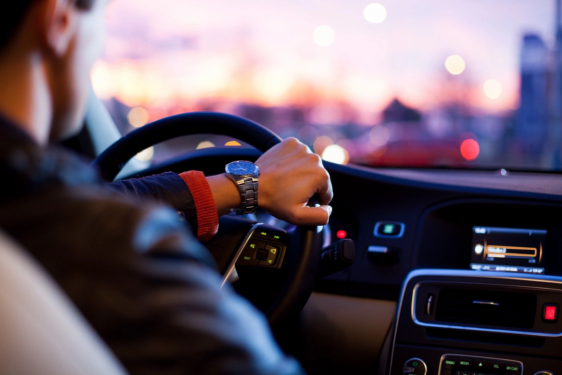driver in traffic